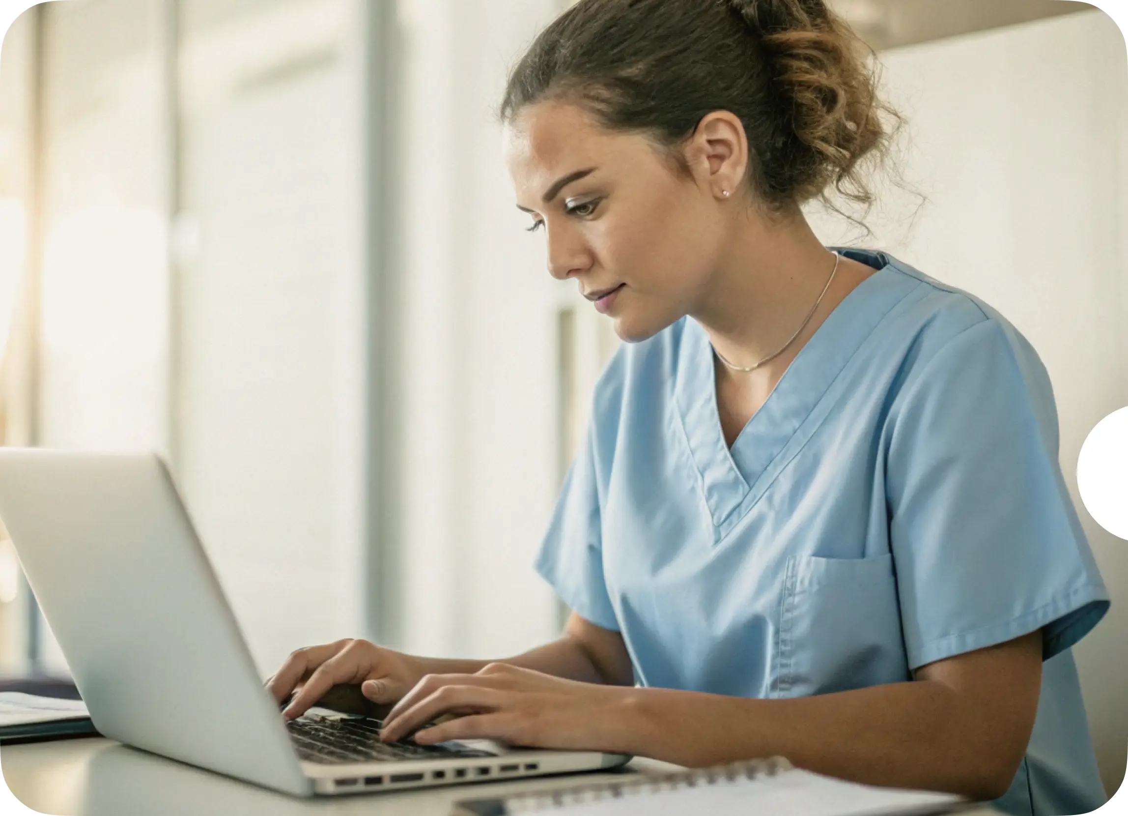 Healthcare professional on a patient call
